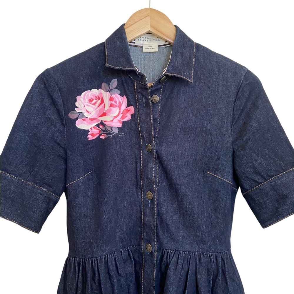 Kate Spade Broome Street Rose Denim Dress - Picture 10 of 16